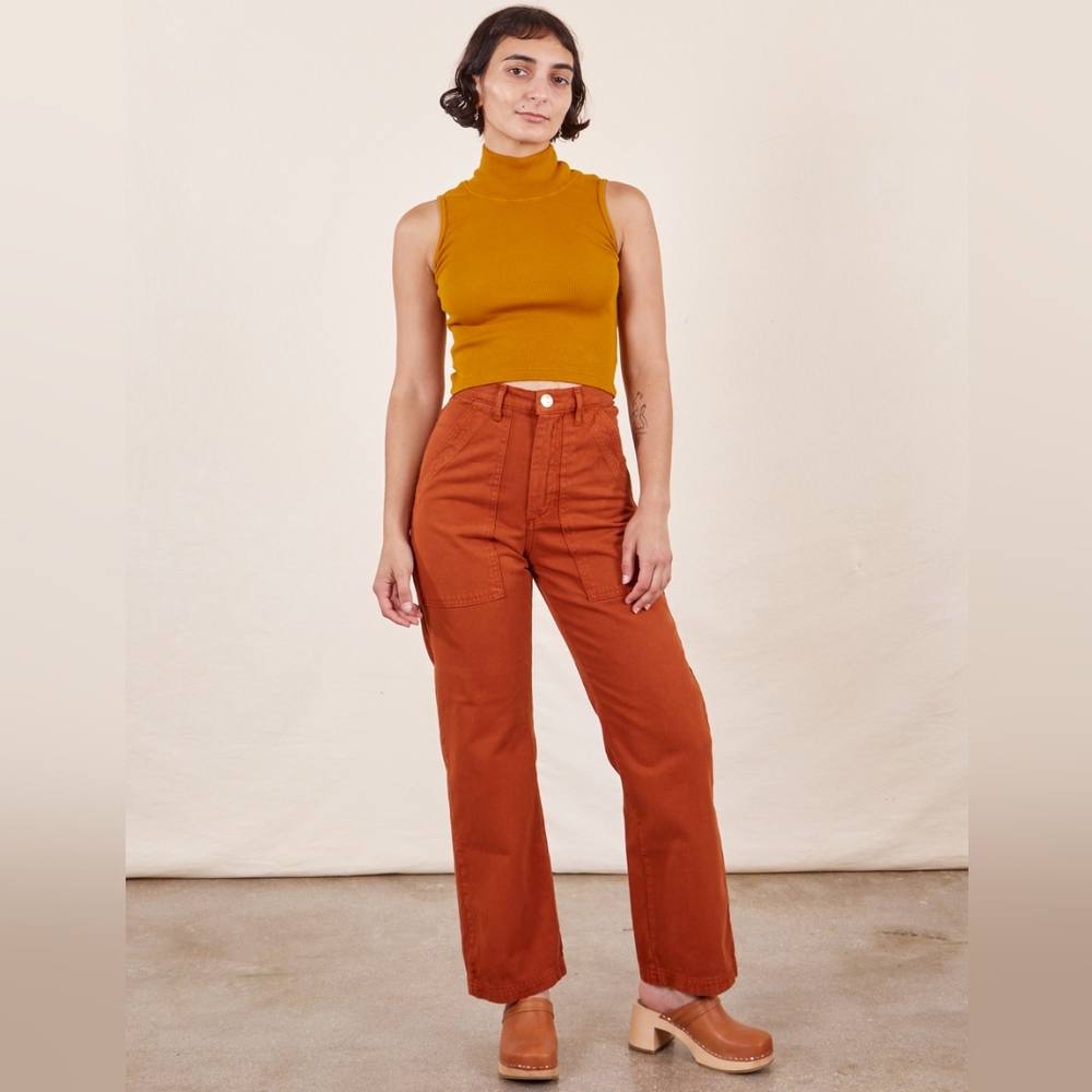 Big Bud Press Work Pants in Burnt Terracotta (XS)